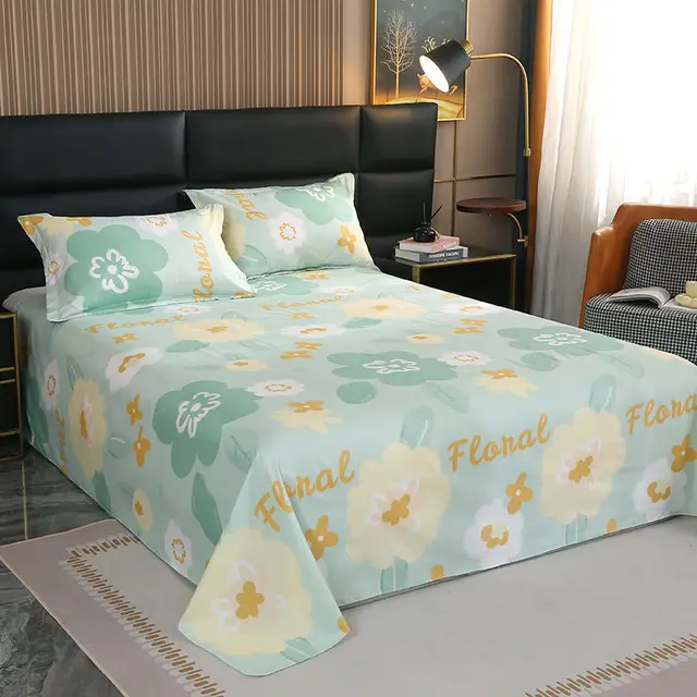 Bed Sheet Skin friendly Comfortable Household Bedding Oil Color Flower Rhyme - Shop at LoveMi