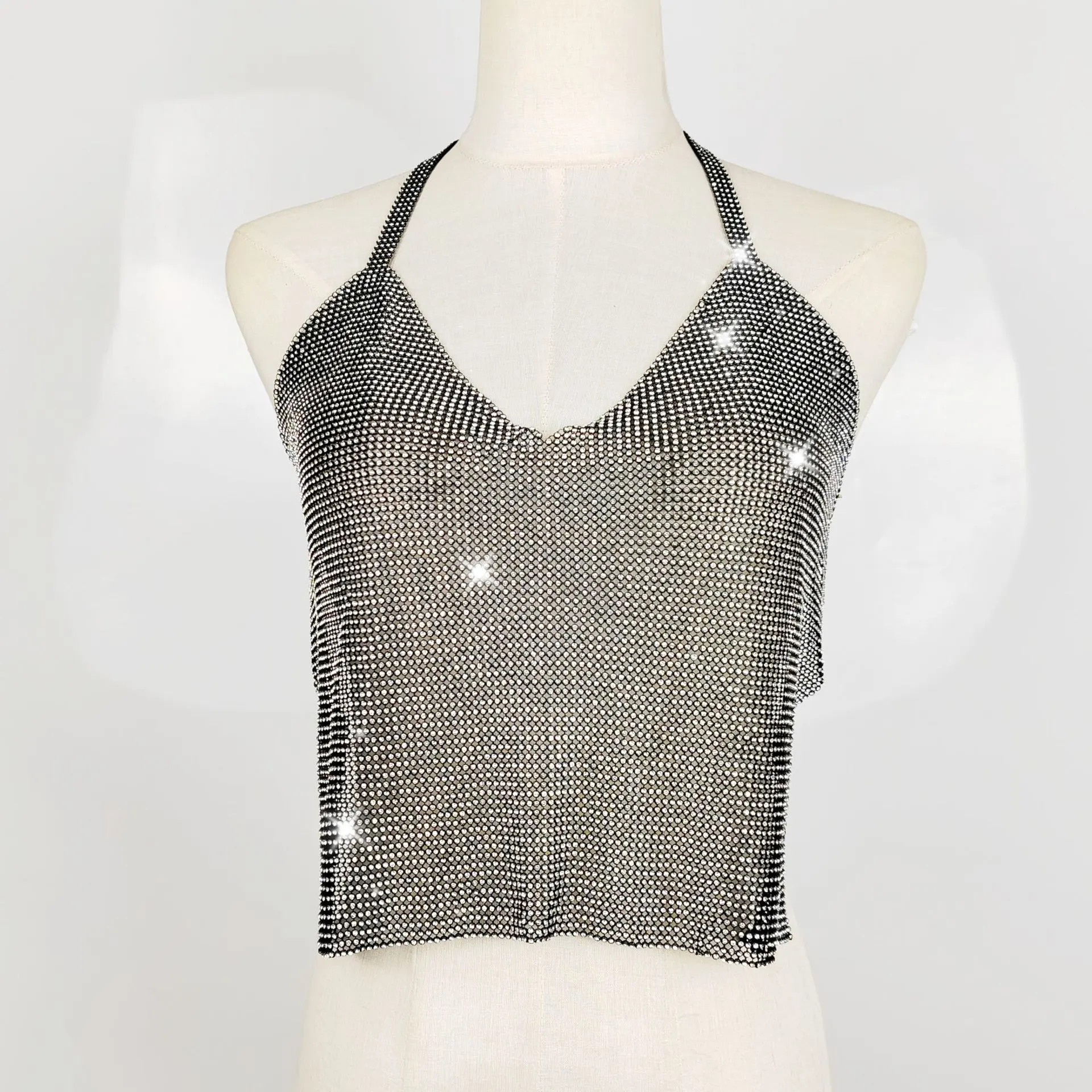 Beach Dancing Spaghetti-strap Camisole Top Slim Fit - Black