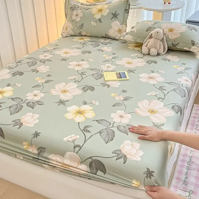 Cartoon Pure Cotton Fitted Sheet One piece Zhiya Garden - Shop at LoveMi
