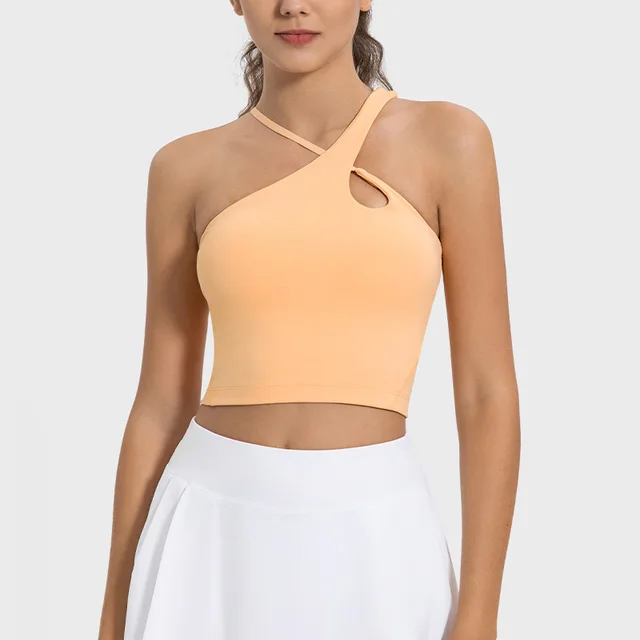 Women's Cross Training Sports Neck Hanging Beauty Back Soft Peach - Shop at LoveMi