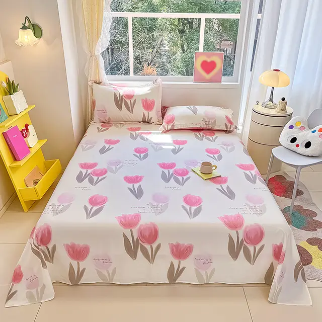 Ins Style Cotton Small Floral Bed Sheet Joola Flowers - Shop at LoveMi