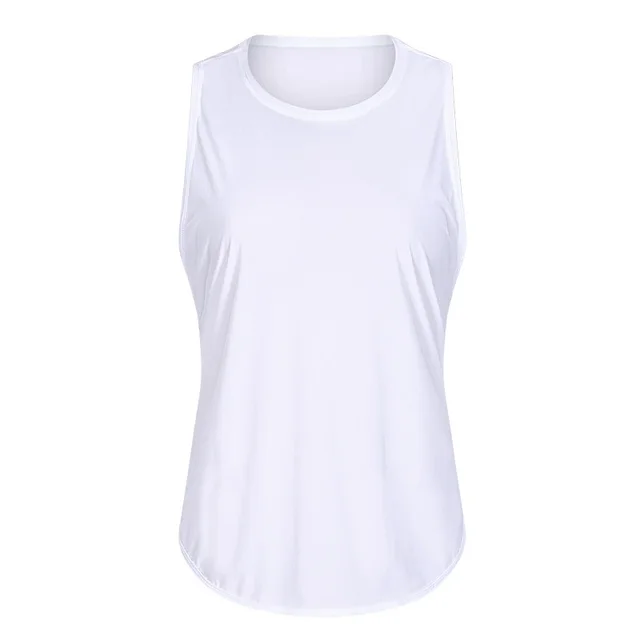 New Yoga Vest Fitness Exercise Sleeveless Blouse Quick drying Loose Yoga Top White - Shop at LoveMi