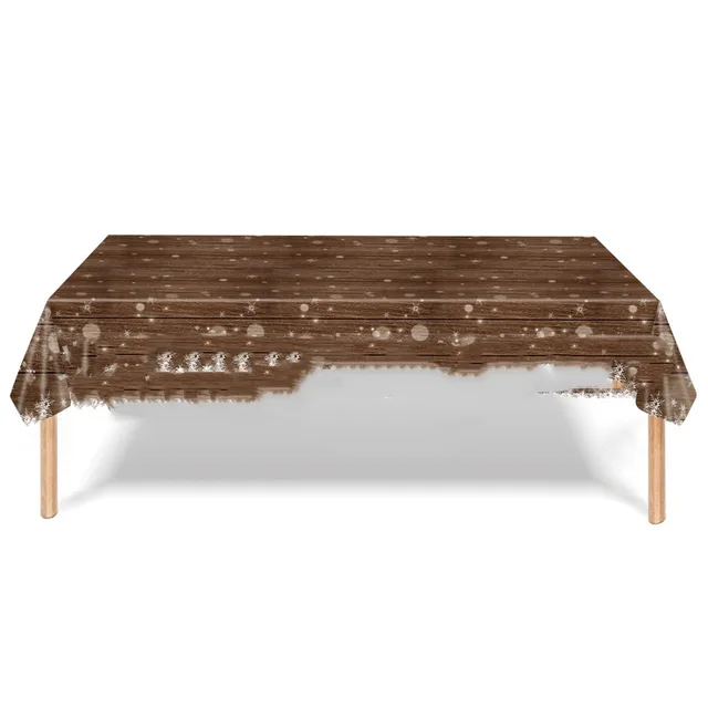 Wood Grain Theme Party Decoration Winter Holiday Christmas Wood Grain 137X274Cm - Shop at LoveMi