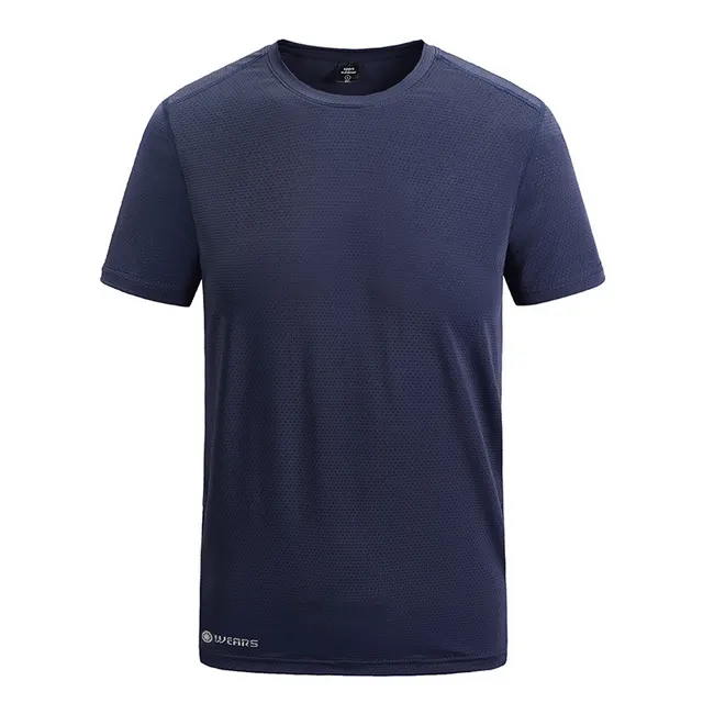 Quick drying Crew Neck Loose Breathable Casual Sports Top 8921 Dark Blue - Shop at LoveMi