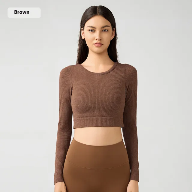 Fashion Short Personalized Yoga Clothes For Women Baked Brown - Shop at LoveMi