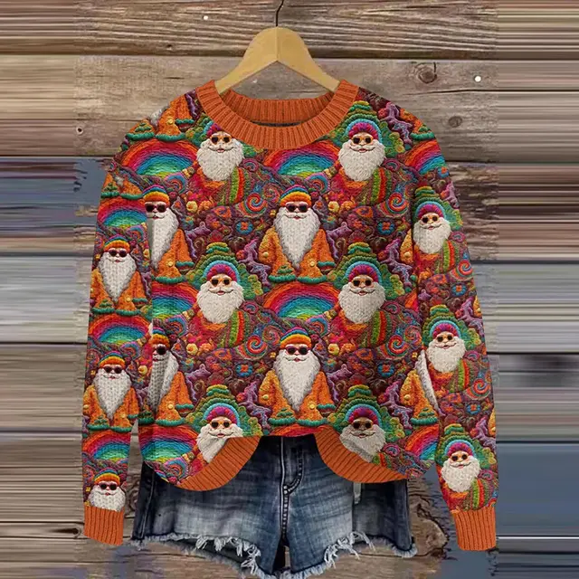 Christmas Style Elk New Digital 3D Round Neck Sweater 4 Style - Shop at LoveMi