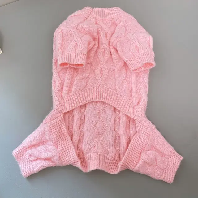 Autumn And Winter New Pet Four leg Knitted Warm Sweater Pink Four Clothes - Shop at LoveMi