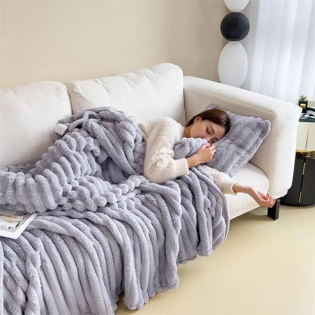 Blanket Heavy Weight Flannel Blanket Purple - Shop at LoveMi
