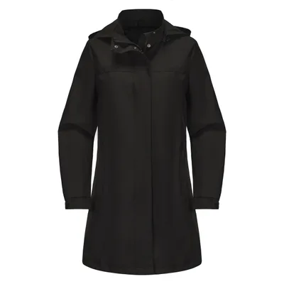 Removable Cap Waterproof Windbreaker Women's Solid Color Black - Shop at LoveMi