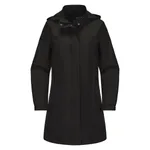 Removable Cap Waterproof Windbreaker Women's Solid Color - Black