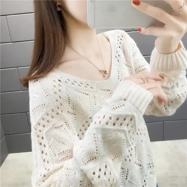 Loose Pullover Sweater Top Beige - Shop at LoveMi