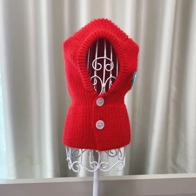 New Fashion Pet Autumn And Winter Knitted Hat Bright Red - Shop at LoveMi