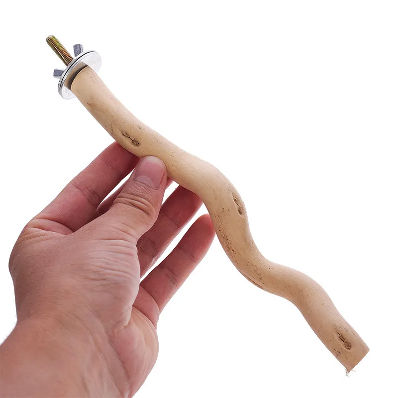 Pet Parrot Solid Wood Bird Stand Toy 20Cm - Shop at LoveMi