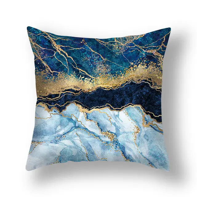 Geometric Nordic Gilding Simple Style Home Printed Pillowcase Short Plush Pillowcase 45X45Cm - Shop at LoveMi