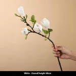 Magnolia Artificial Fake Flower Decoration - White