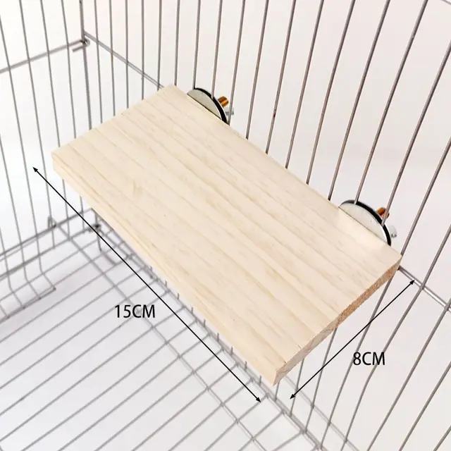 Climbing And Playing Bird Cage Accessories Toy Solid Wood Jumping Platform Standing Board 15× 8Cm Small Size - Shop at LoveMi