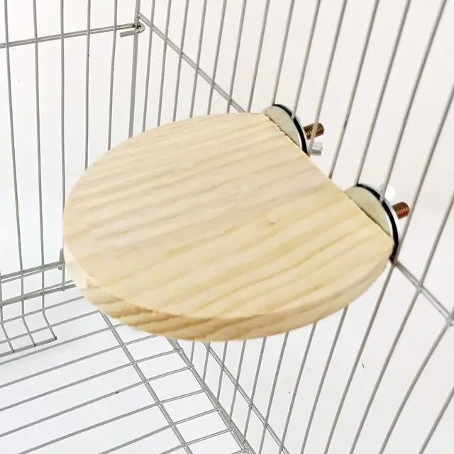 Climbing And Playing Bird Cage Accessories Toy Solid Wood Jumping Platform Standing Board Semicircle Small Size - Shop at LoveMi