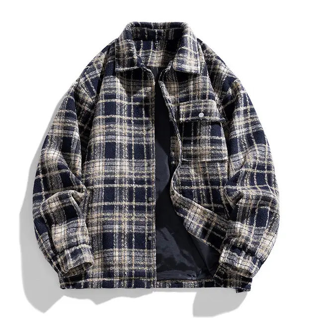Men's Casual American Retro Classic Checkered Shirt Black - Shop at LoveMi