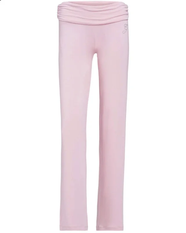 Small Sling Vest Straight leg Trousers Pink Trousers - Shop at LoveMi