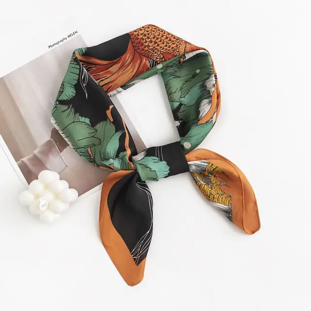Elegant Silk Scarf Spring Matching Shirt 1 Frame Orange 5244 - Shop at LoveMi