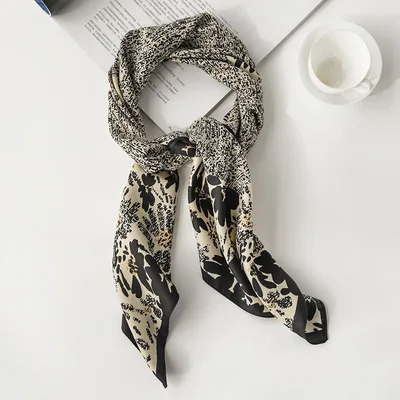 Elegant Silk Scarf Spring Matching Shirt Black - Shop at LoveMi