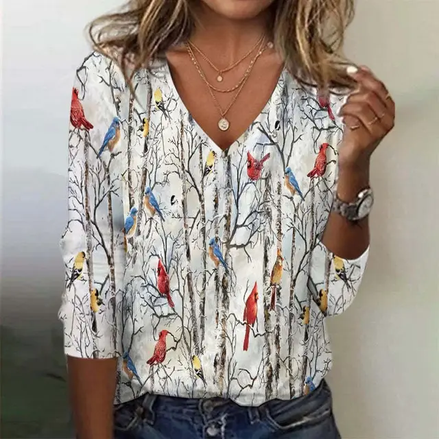 Women's 3D Printed Casual Long Sleeve T shirt Zhcxtx25527 - Shop at LoveMi