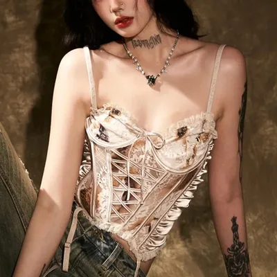 Vest Camisole Tube Top Outer Wear Tight Beige - Shop at LoveMi