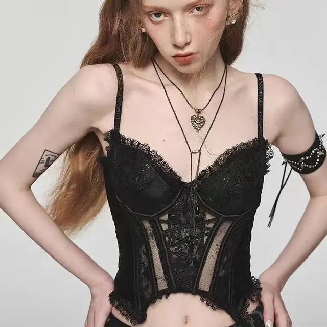 Vest Camisole Tube Top Outer Wear Tight Black - Shop at LoveMi