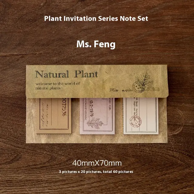 Notes Plant Series Vintage Flower And Grass Notebook DIY Decorative Paper Miss Feng - Shop at LoveMi