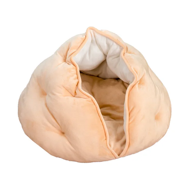 Semi closed Breathable Four Seasons Universal Dumpling Cat Nest Short Plush - Shop at LoveMi
