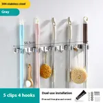 5 Clips 4 Hooks Gray