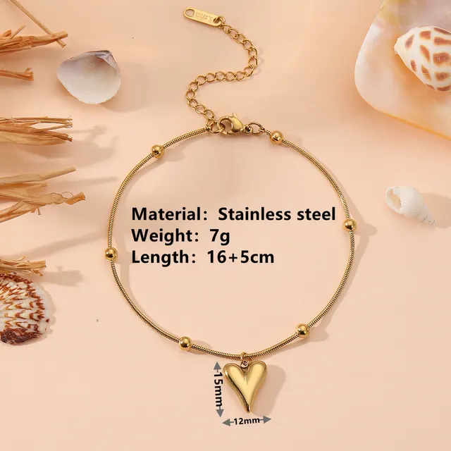 Titanium Steel Heart Love Heart Jewelry Colorfast Christmas Valentine's Day Gift Present L511 Pointed Love Gold - Shop at LoveMi