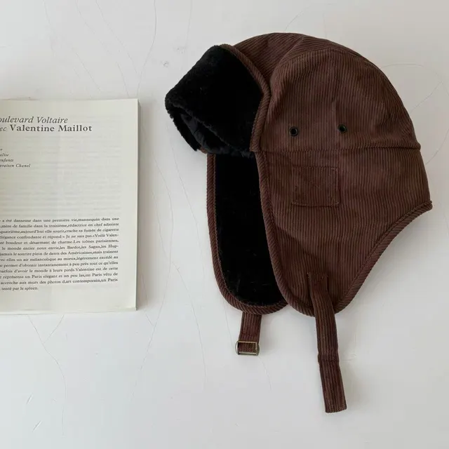 Fashion Personality Corduroy Earmuffs Hat Women Coffee - Shop at LoveMi