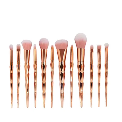 Diamond Handle Makeup Brush Multifunctional Beauty Tools 12 Rose Gold Diamonds - Shop at LoveMi