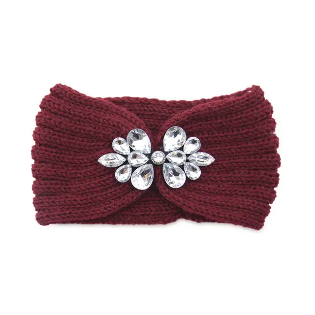 Face Washing Exercise Yoga Warm Wool Headband 5 Purplish Red - Shop at LoveMi