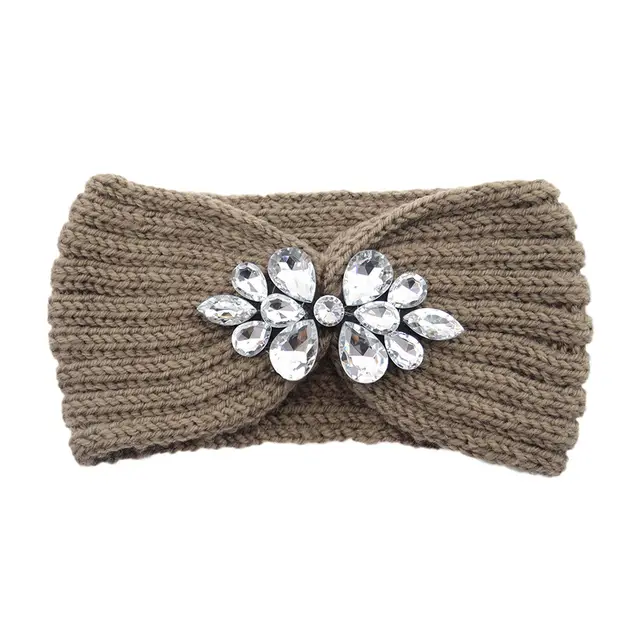 Face Washing Exercise Yoga Warm Wool Headband Khaki - Shop at LoveMi
