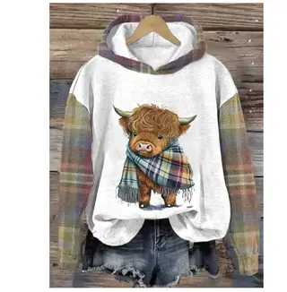 3D Printed Cat Pattern Sportswear Casual Hoodie Long Sleeve Top - 13Style