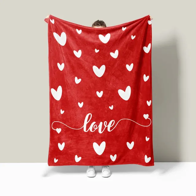 Heart Printing Blanket Warm Lunch Break Mt0014 - Shop at LoveMi