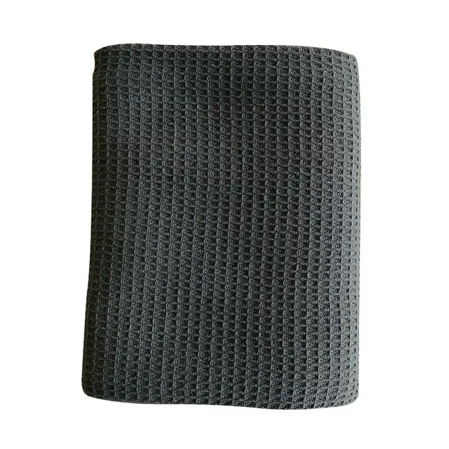 Home Kitchen Cotton Waffle Tea Towel Dark Gray - Shop at LoveMi
