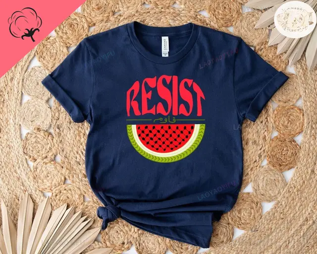 Watermelon Resistance Pattern Short Sleeve Navy - Shop at LoveMi