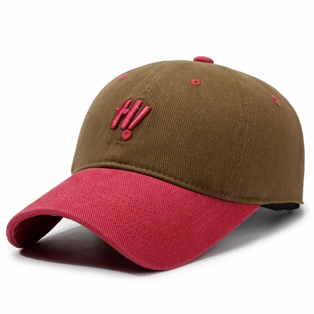 Color Matching Baseball Cap Casual Versatile Soft Top Coffee - Shop at LoveMi