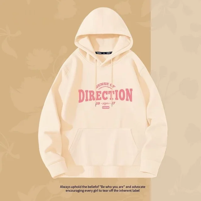 Black Hoodie Brand Fleece Hooded Jacket Beige Plus Velvet - Shop at LoveMi