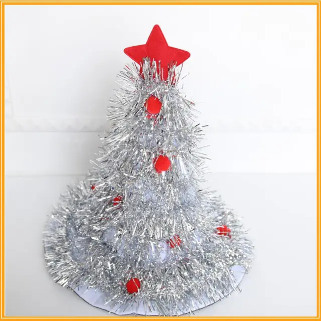 Non woven Rain Silk Hat Decoration Supplies Silver - Shop at LoveMi