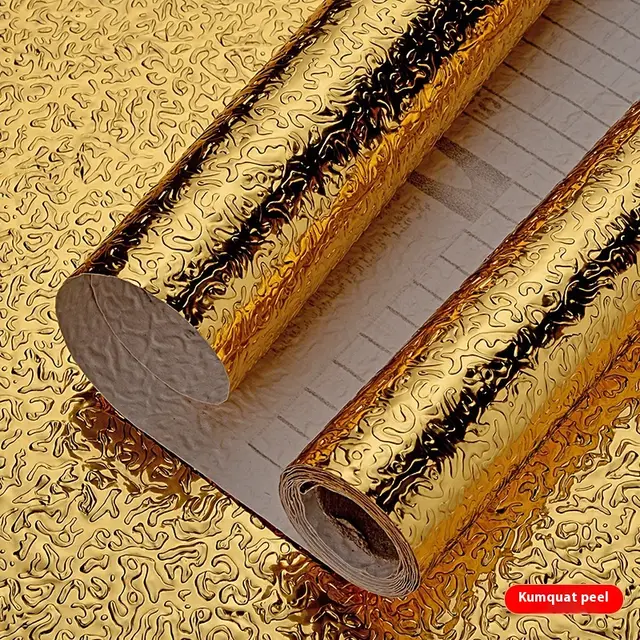Kitchen Oil proof Fire proof High Temperature Resistance Aluminized Paper Golden Orange Peel - Shop at LoveMi