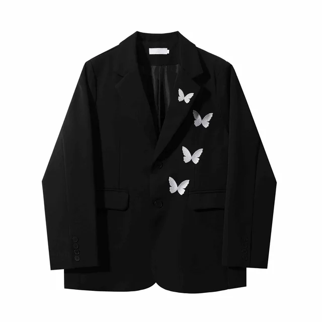 Autumn New Niche Embroidered Loose Leisure Suit Black - Shop at LoveMi
