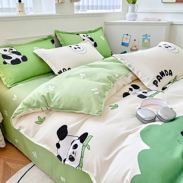 Household Pure Cotton Fashion Minimalist Bed Sheets Panda Diary - Shop at LoveMi