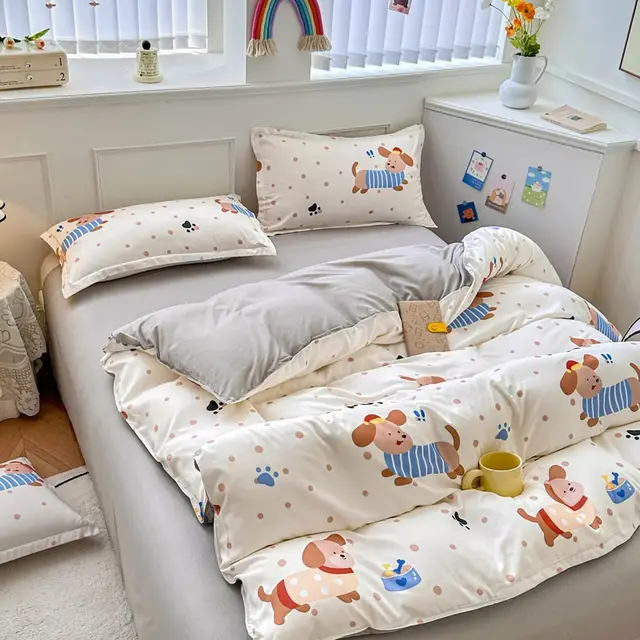 Household Pure Cotton Fashion Minimalist Bed Sheets Wangwang Puppy - Shop at LoveMi