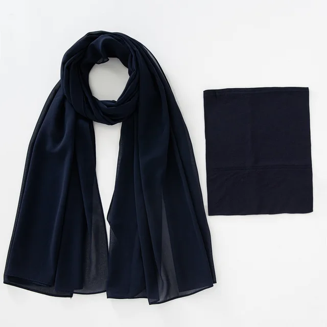 Modal Breathable Elastic Bucket Hat With Pearl Chiffon Scarf Headcloth Style8 - Shop at LoveMi