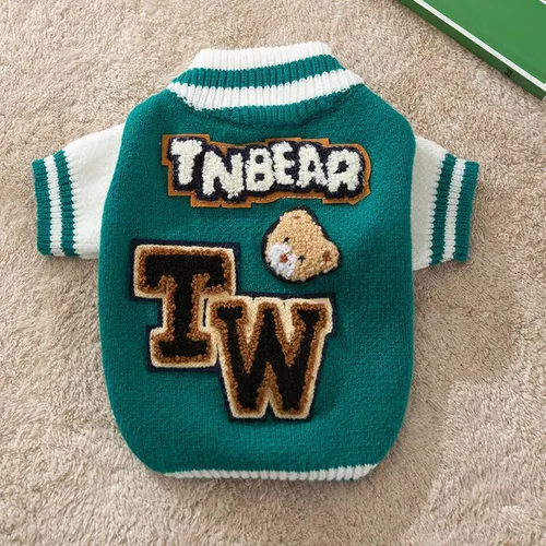 Spring And Autumn Dog Clothes Rabbit Sweater Small Puppies Teddy Greencubs Baseball - Shop at LoveMi