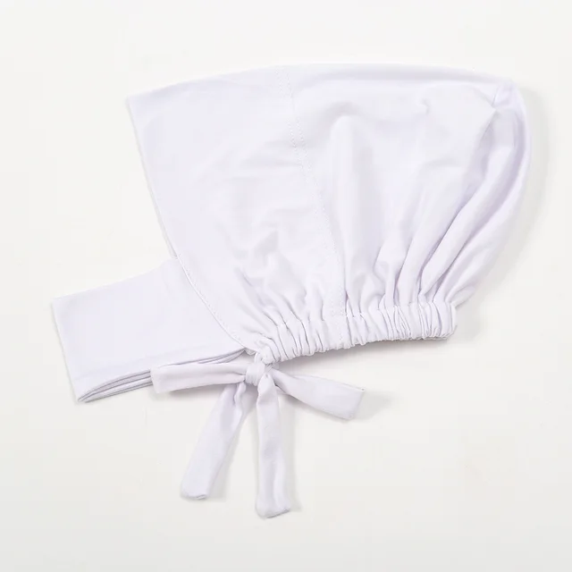 Milk Silk Elastic Sleeve Neck Solid Color Base Small Hat 5 White - Shop at LoveMi